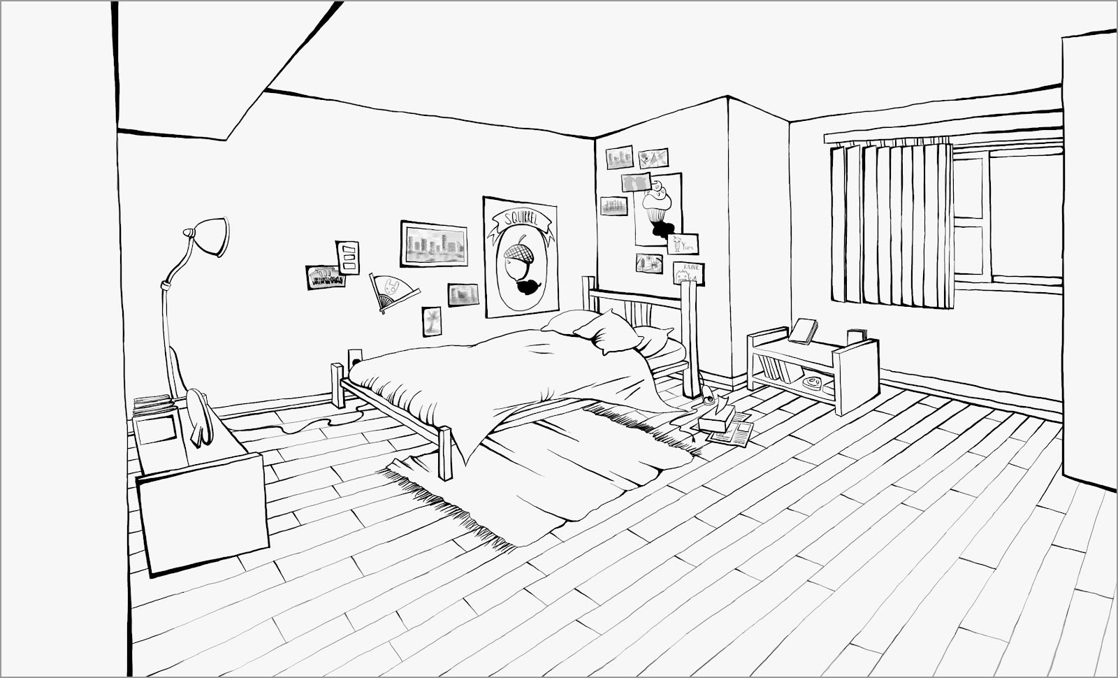 Printable Bedroom Coloring Page Coloringbay within sizing 1600 X 970
