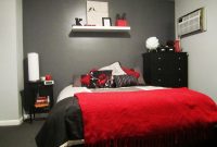 Red And Gray Bedroom Went With A Black And Red Colour Scheme As A pertaining to sizing 1600 X 1200