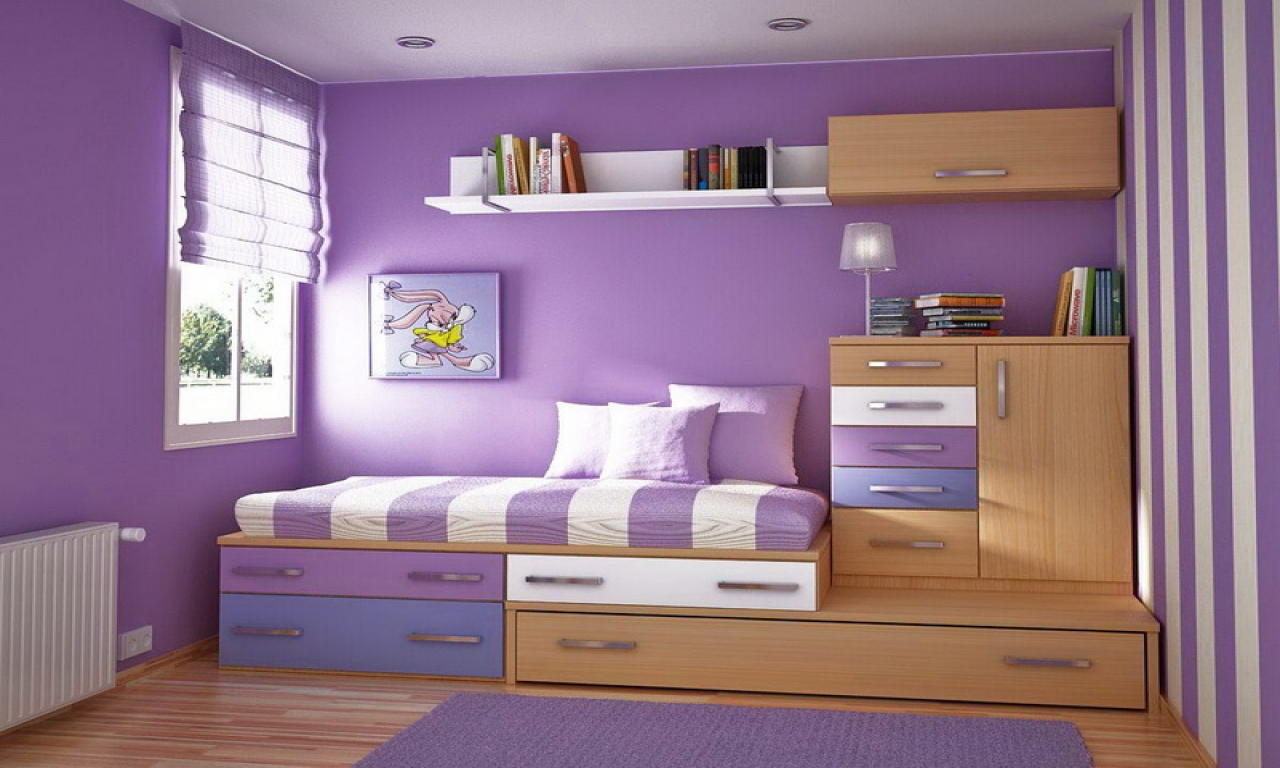 Red Wall Decorating Ideas Lavender Paint Colors Purple Bedroom inside proportions 1280 X 768