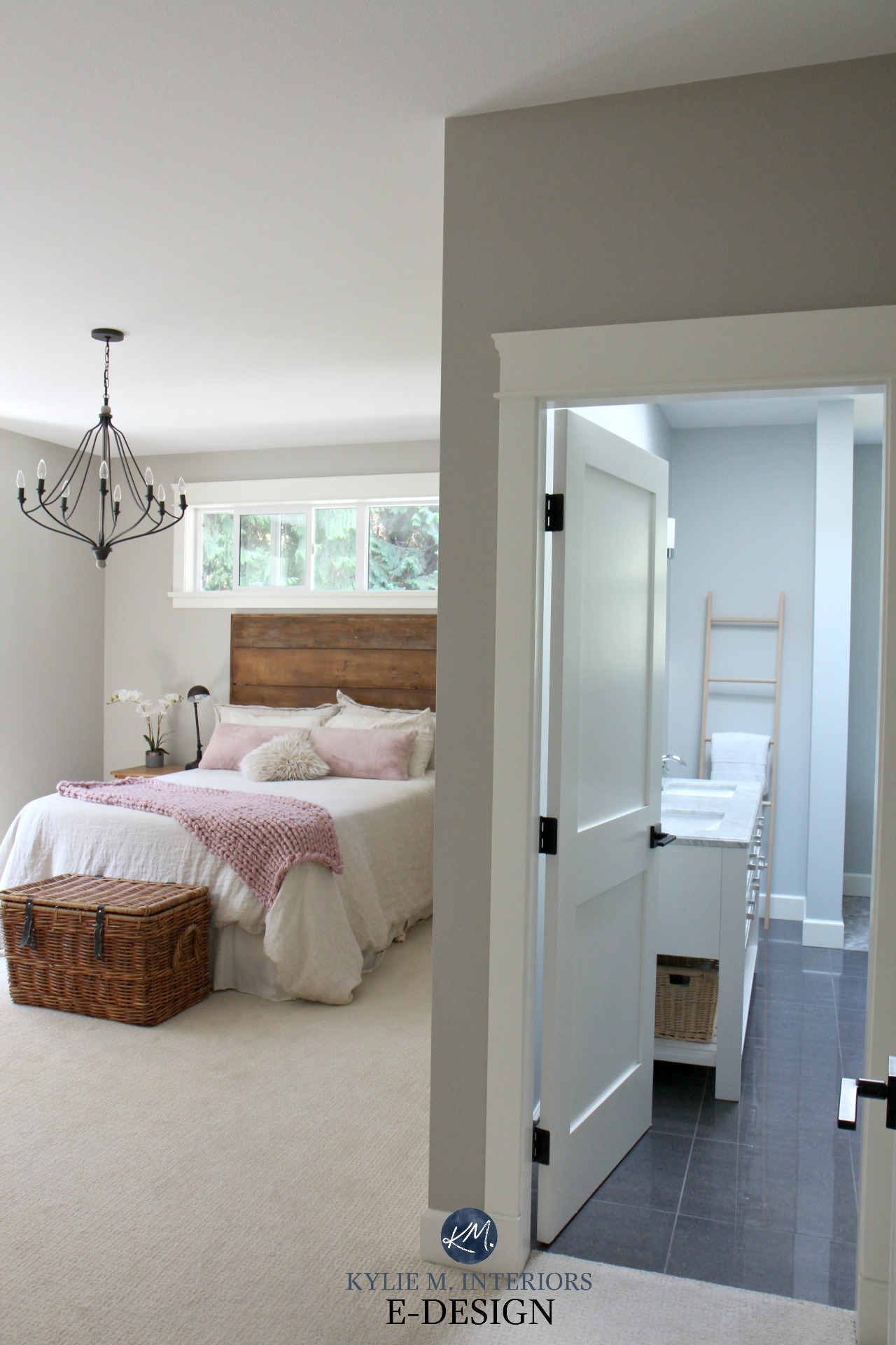 Romantic Rustic Master Bedroom And Ensuite Bathroom Benjamin Moore with regard to proportions 1280 X 1920