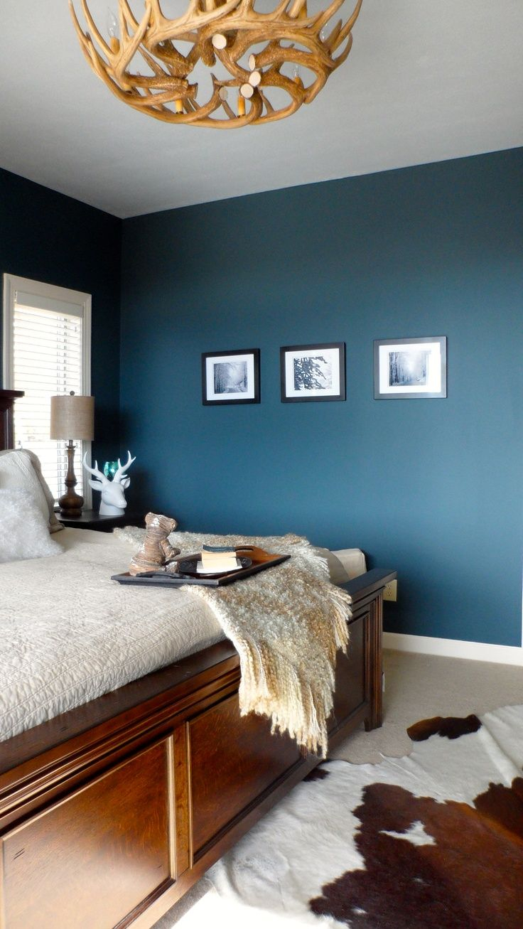 Rustic Master Bedroom Love The Wall Color And Bed My Home for measurements 736 X 1307