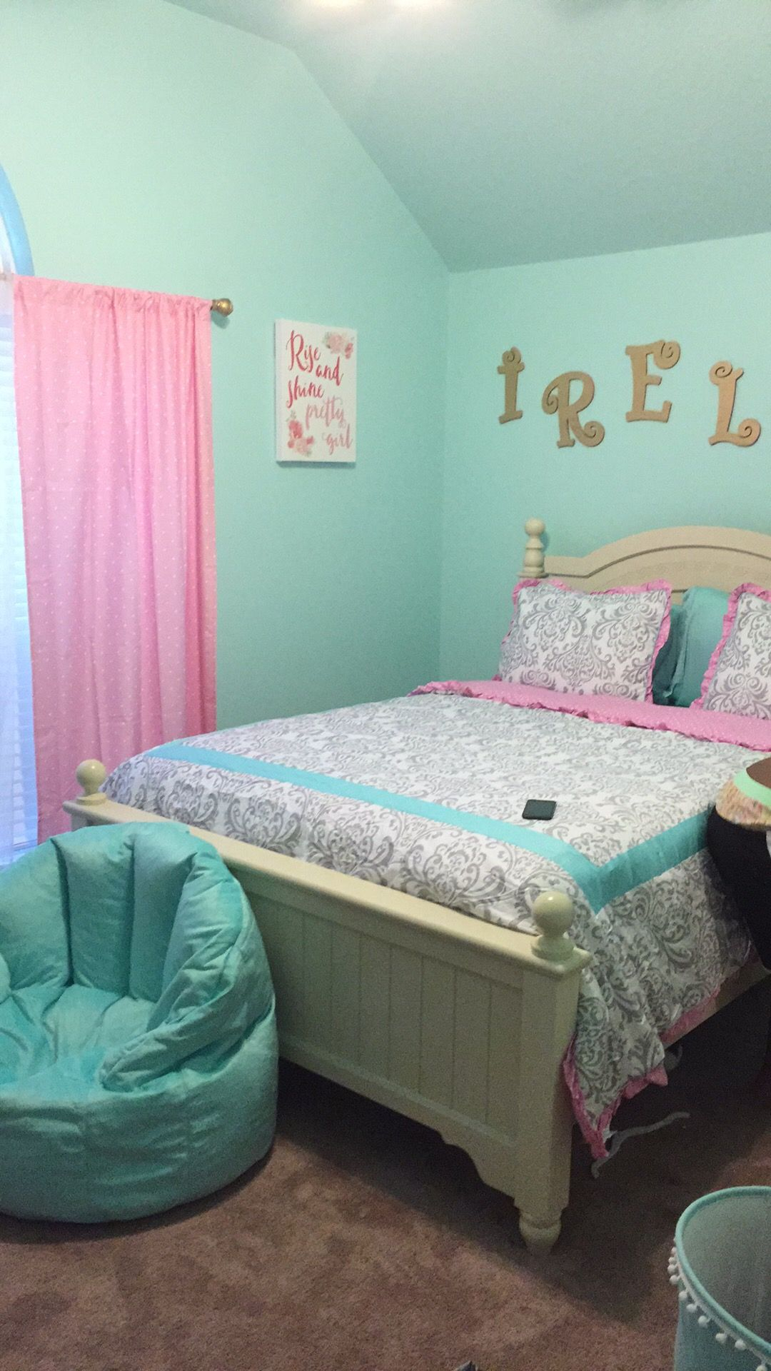 Sherwin Williams Tame Teal Girls Bedroom Paint Ideas In 2019 within dimensions 1080 X 1920