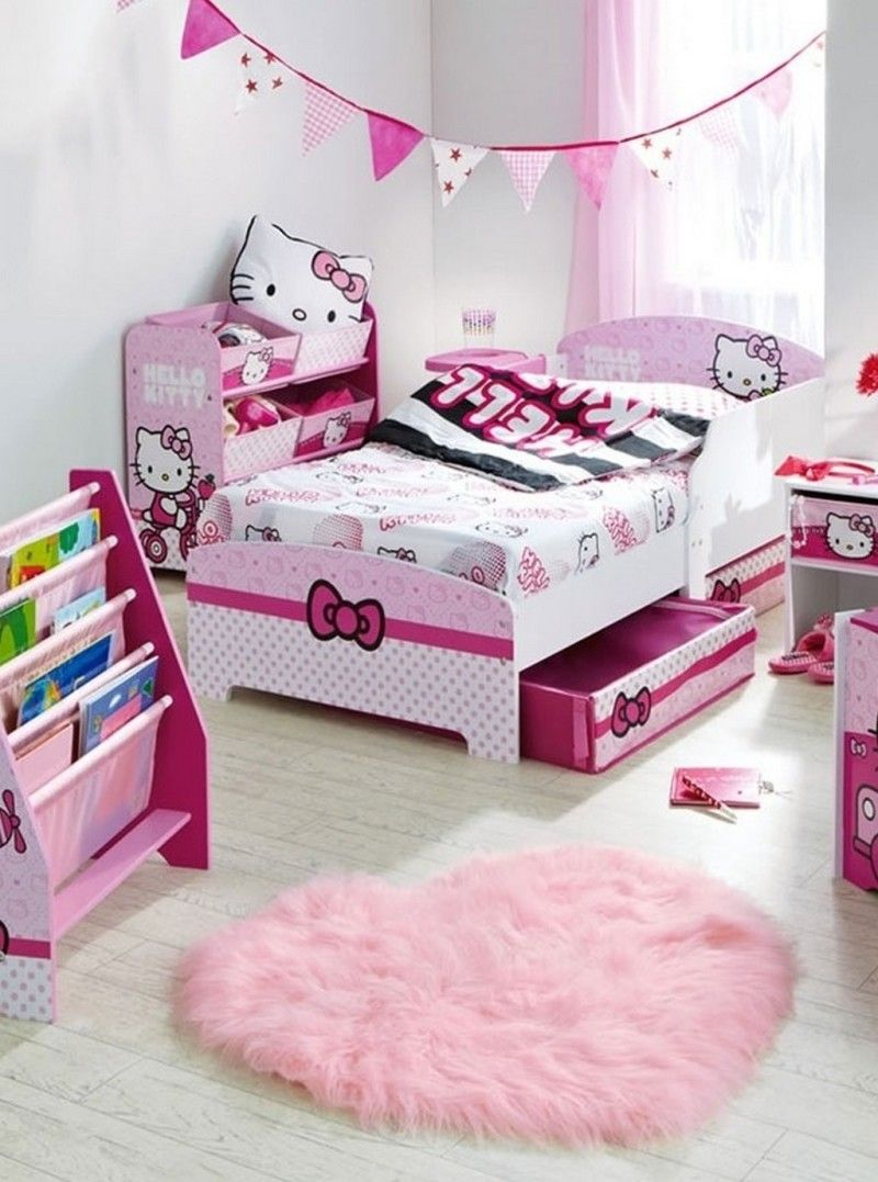 Small Hello Kitty Room Design Ideas With White Wall Paint Color And regarding proportions 800 X 1077