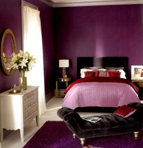 The Bedroom In This Purple Bedroom Color Ideas Looks Enchanting in dimensions 1991 X 2051