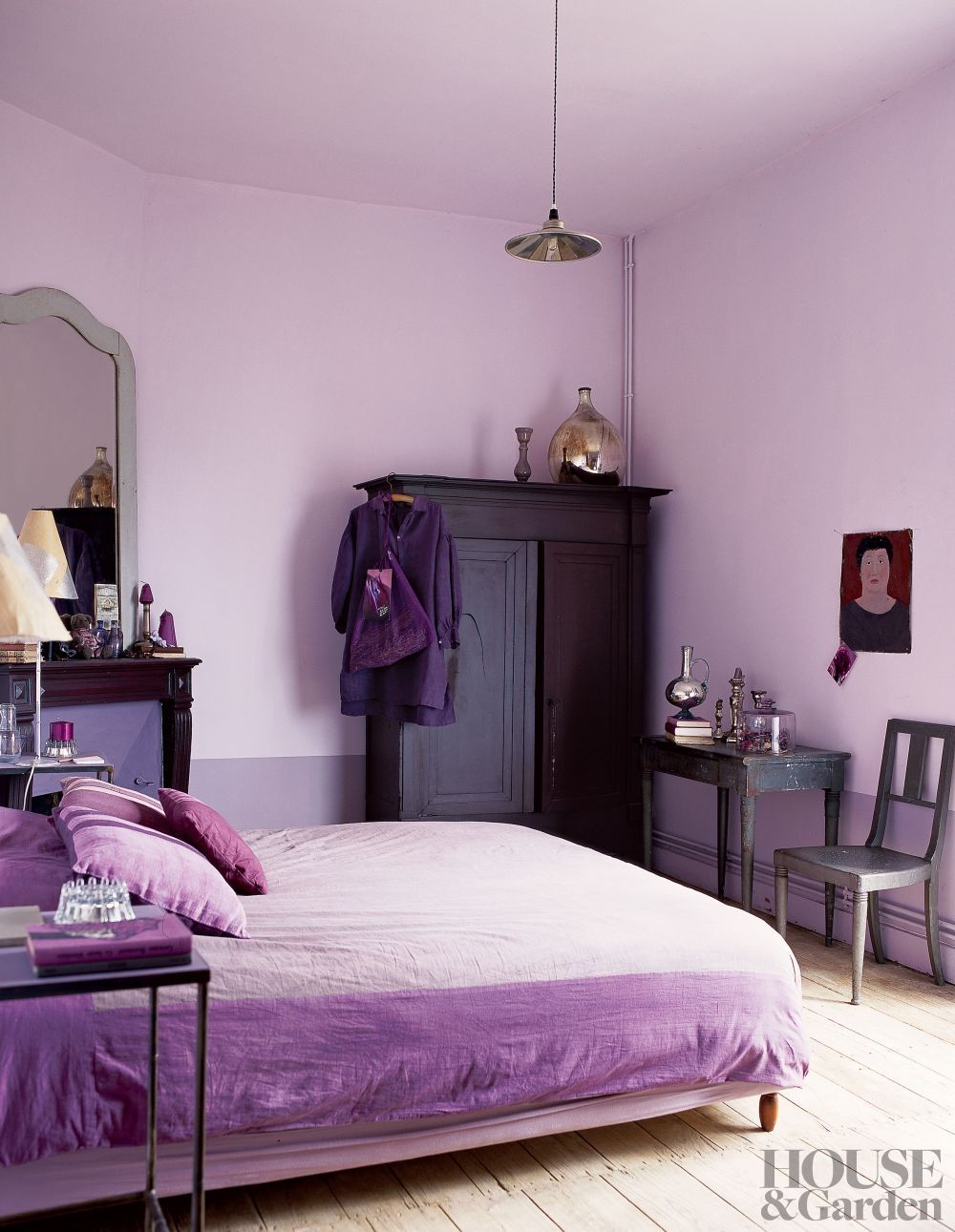 The Lavender Bedroom In A French Country House Is Punctuated throughout proportions 1000 X 1291