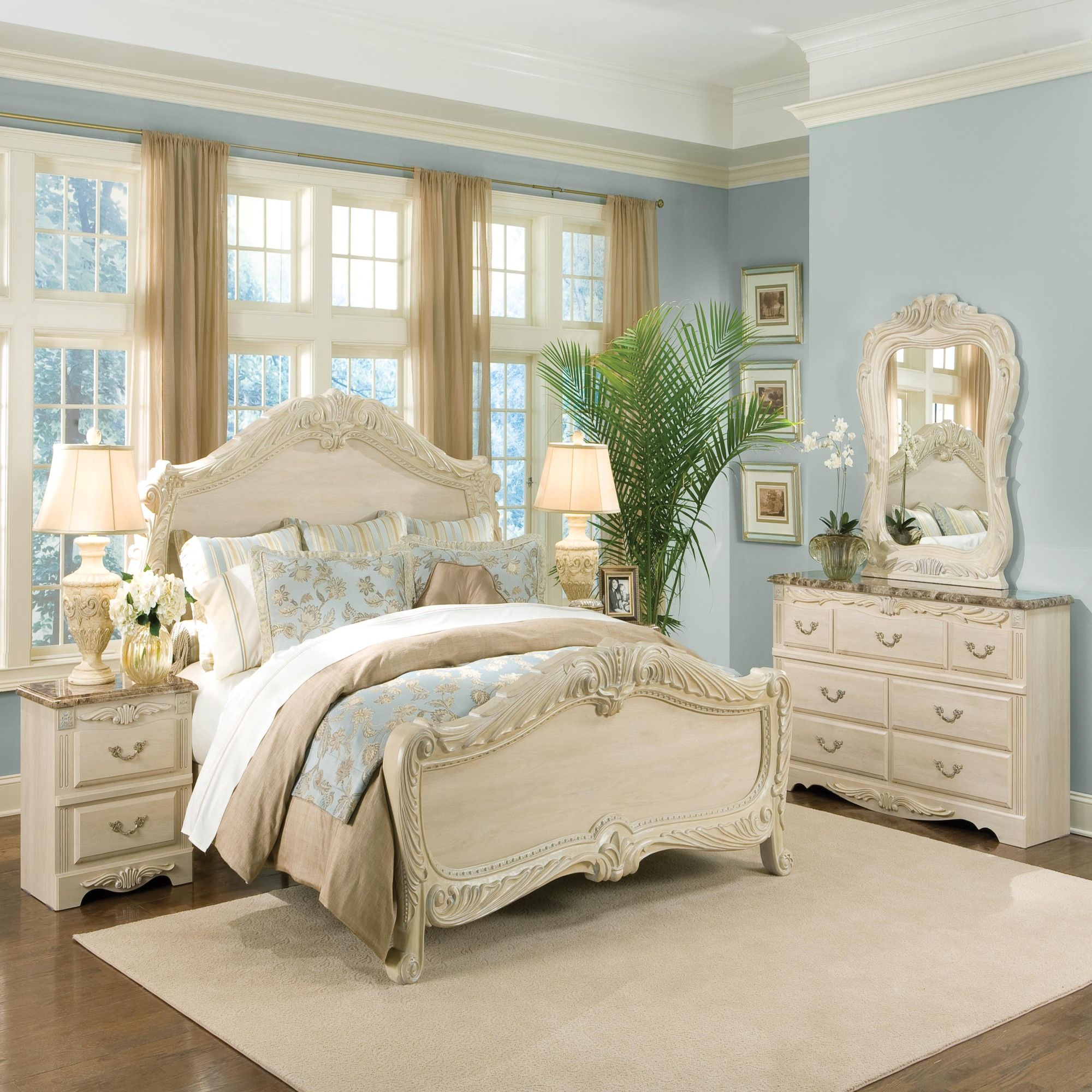 The Neutral Colors In This Bedroom Make For A Peaceful Nights Sleep regarding size 2000 X 2000
