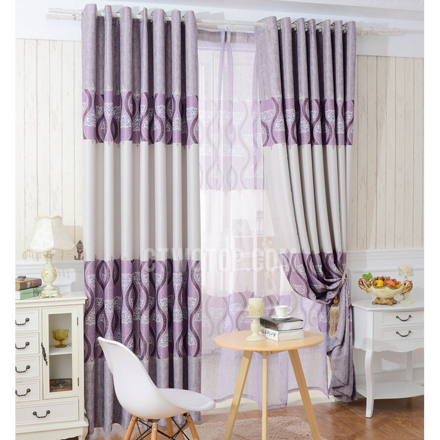 Thick Blackout Polyester Fabric Purple Color Best Bedroom Curtains with regard to proportions 888 X 888