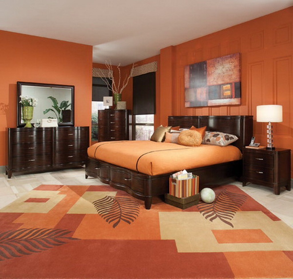 Tips On Decorating An Orange Bedroom Decorating Room throughout size 1024 X 973