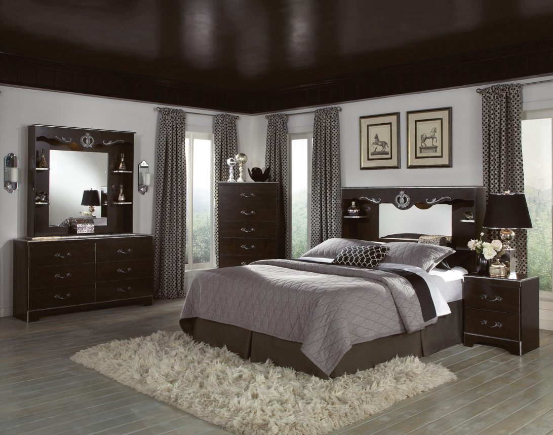 Top 39 Preeminent Dark Furniture Bedroom Elegant Black Set Wall intended for measurements 1092 X 858