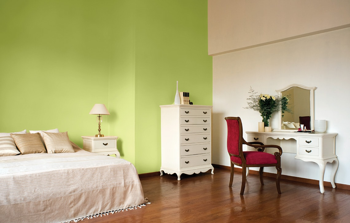 Wall Decorating Idea With Green Wall Colour Asian Paints throughout proportions 1140 X 728