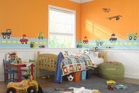 Warm Orange And White Themed Kids Room Paint Ideas With Beautiful inside size 1200 X 882