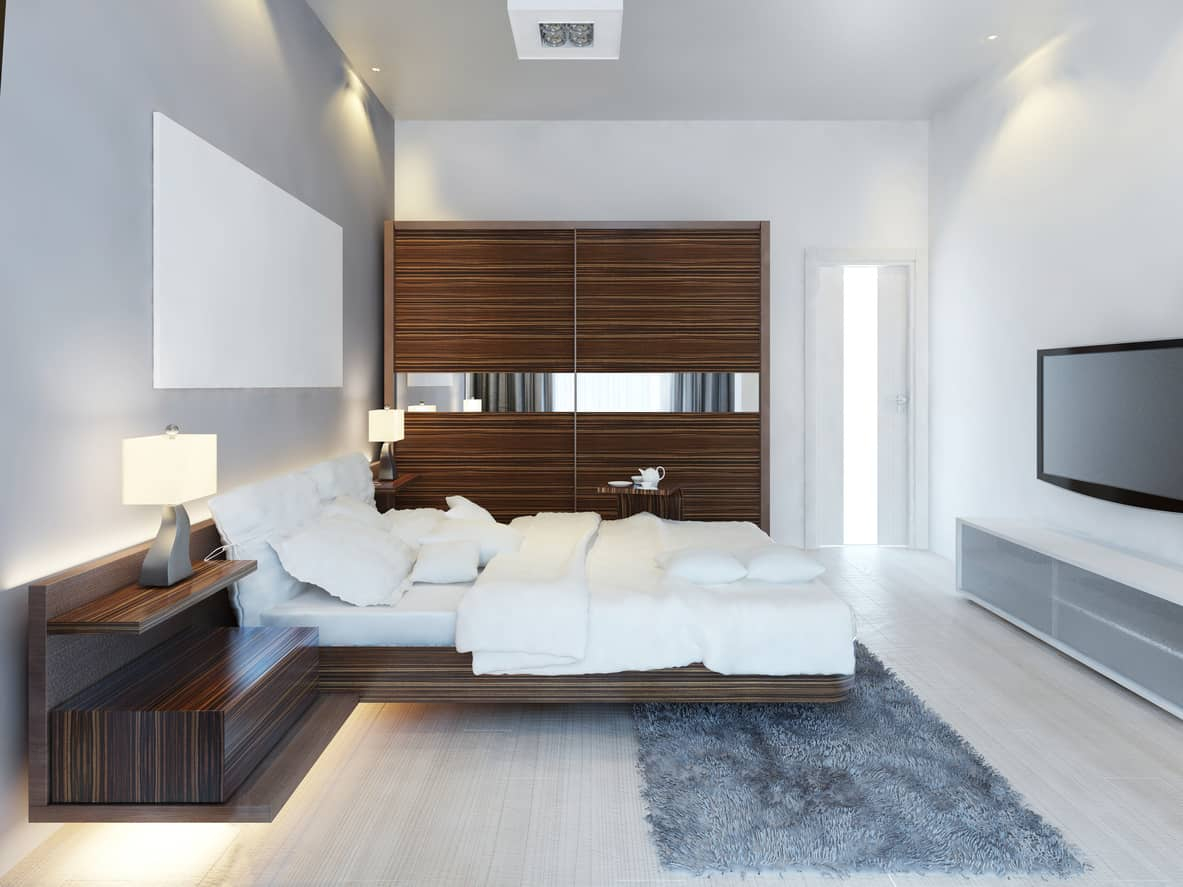 Wow 101 Sleek Modern Master Bedroom Ideas 2019 Photos for size 1183 X 887