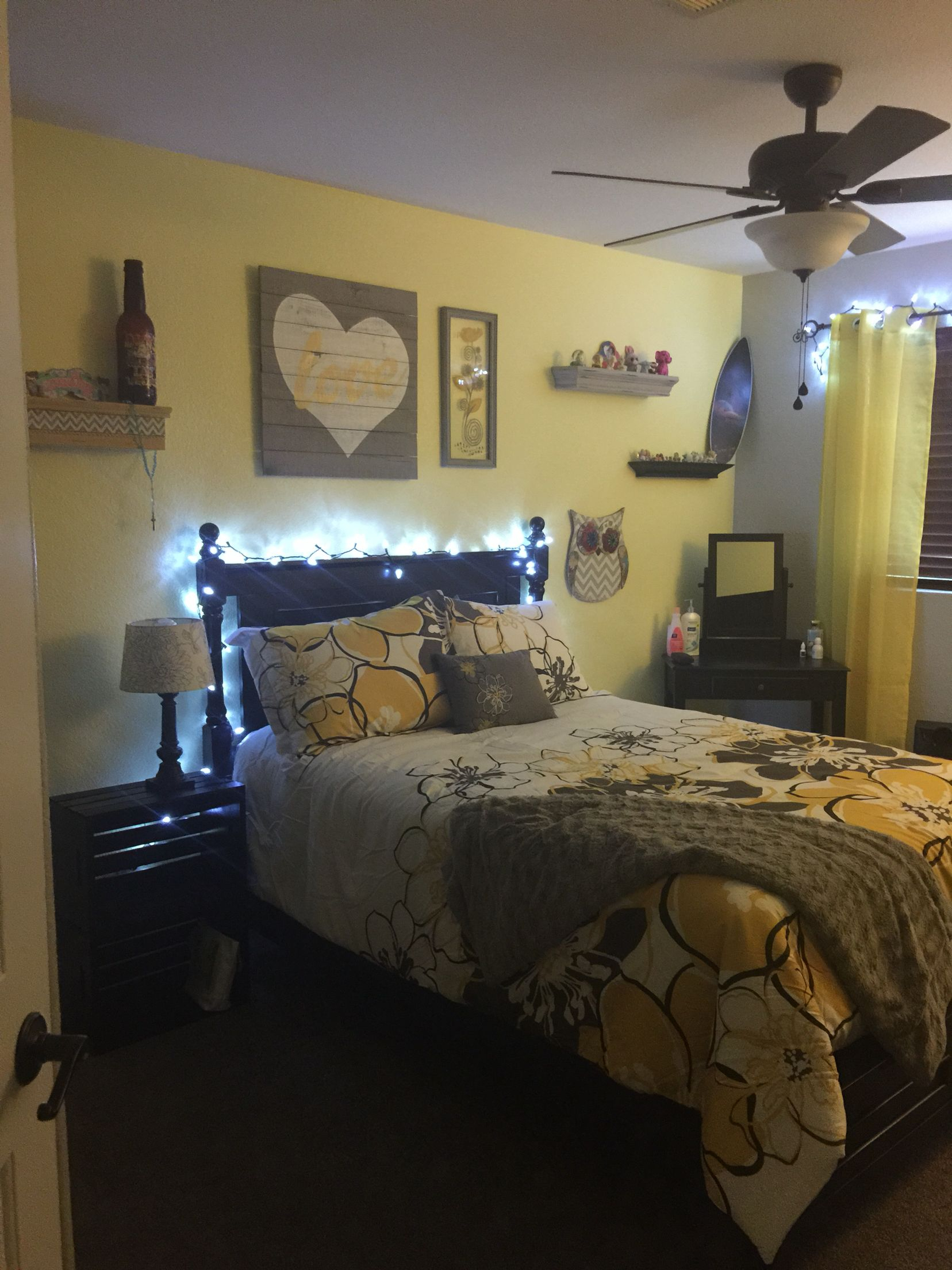 Yellow And Gray Teen Room Girls Bedrooms In 2019 Teen Girl Rooms in measurements 1656 X 2208