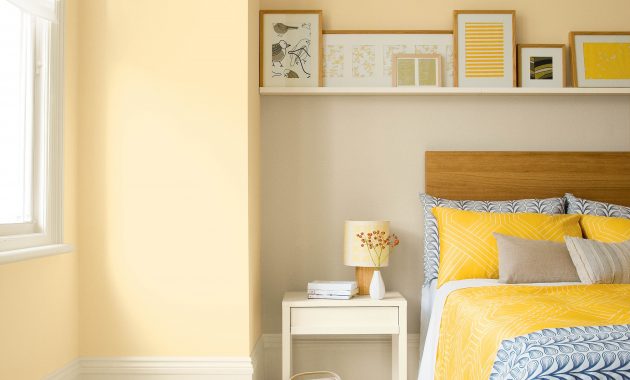 Yellow Bedroom Painted With Crown Matt Emulsion In Gentle Yellow regarding dimensions 4096 X 6144