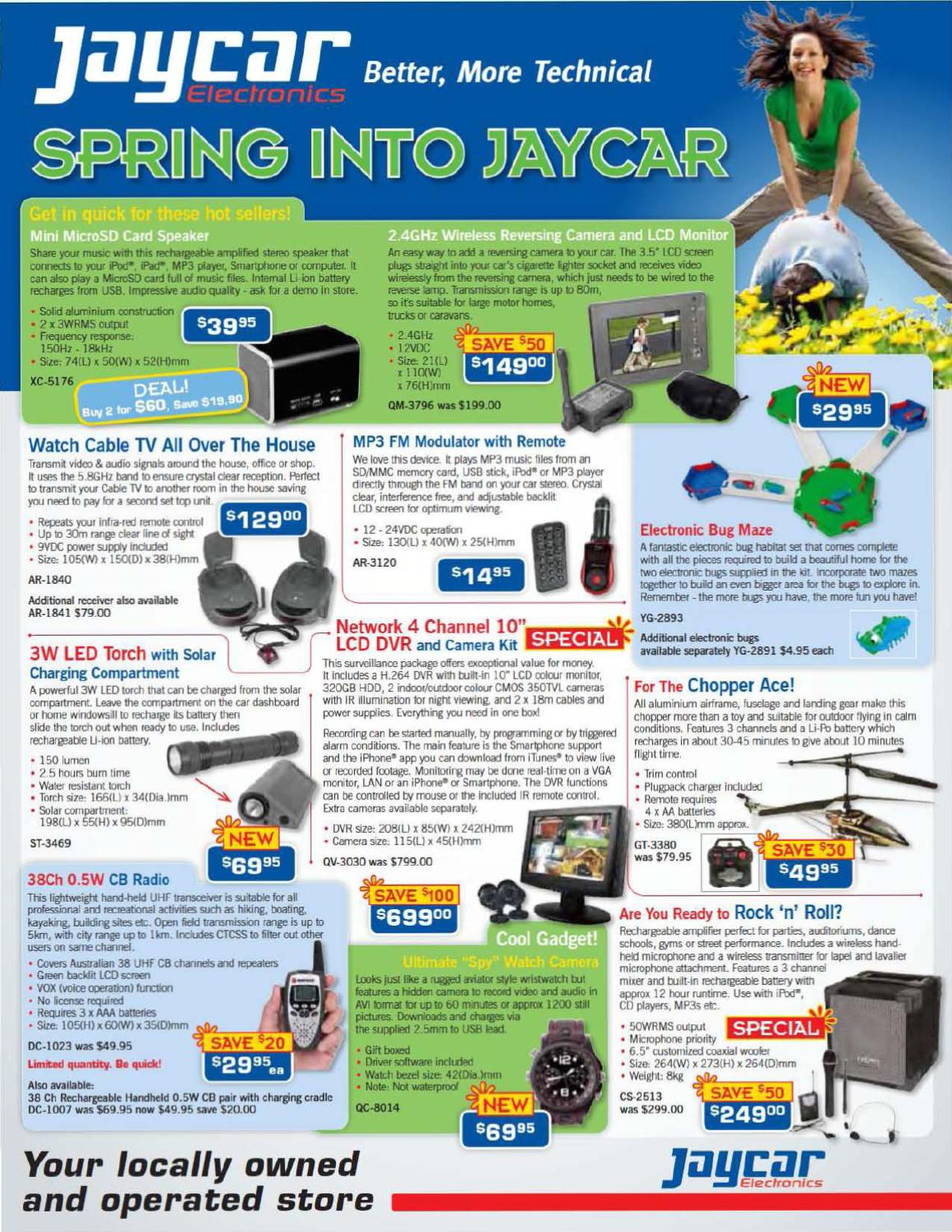 2011 10 October Jaycar Electronics Brochure Leading Edge regarding measurements 1159 X 1500