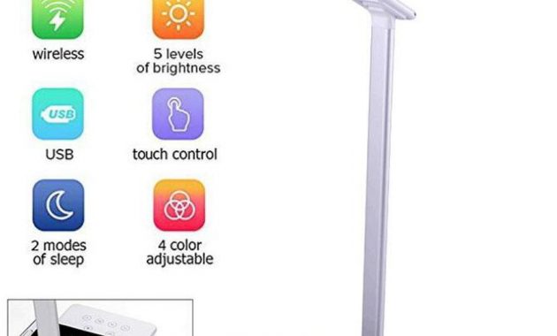 2019 Led Desk Lamp With Qi Wireless Charger Pad For Qi Enabled Device Dimmable Folding Bedside Table Lamp 4 Lighting Modes 5 Level Dimmer Tou From in measurements 888 X 956