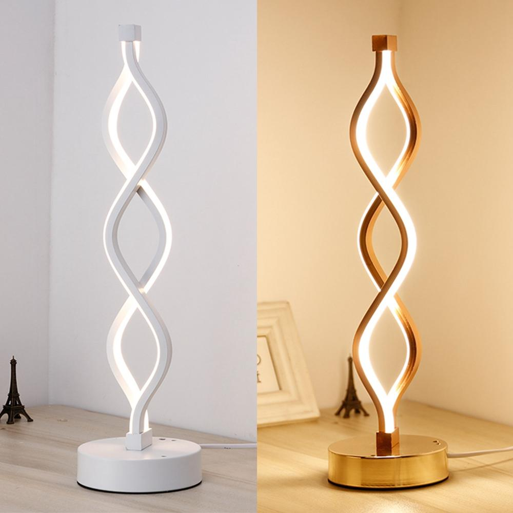 24w Modern Spiral Twist Wave Design Led Table Light Desk Reading Lamp regarding proportions 1000 X 1000