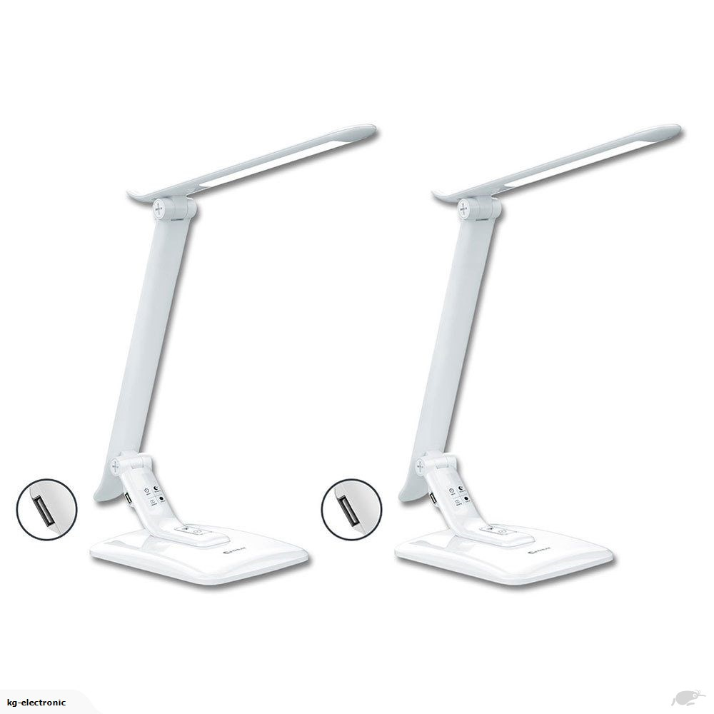 2x Sansai Smart Rotatable Adjustable 8w Led Desk Lamp 21a Usb Charger Home with regard to size 1000 X 1000