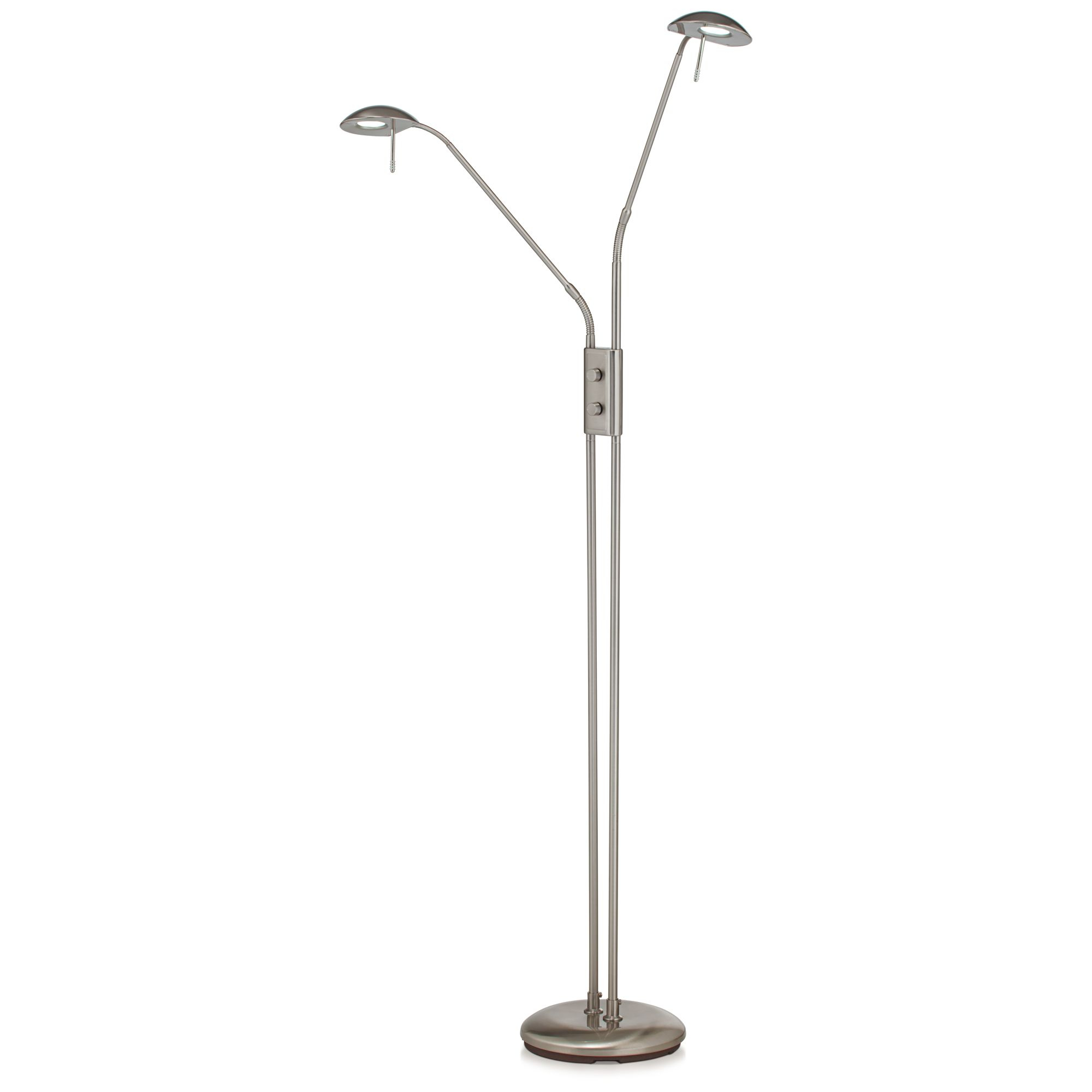 360 Lighting Modern Pharmacy Floor Lamp Led Brushed Steel pertaining to measurements 2000 X 2000