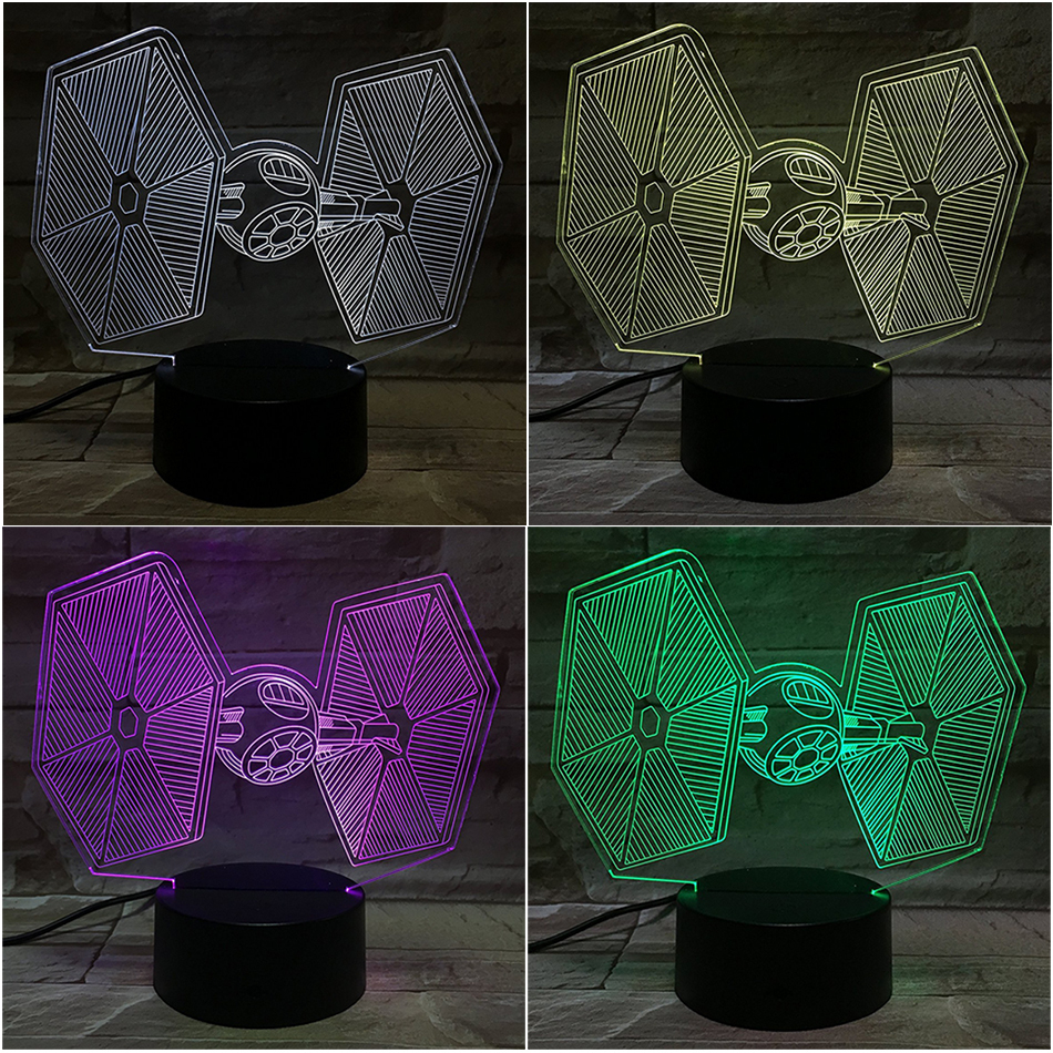 3d Star Wars Tie Fighter Led Desk Lamp Night Light in dimensions 950 X 950