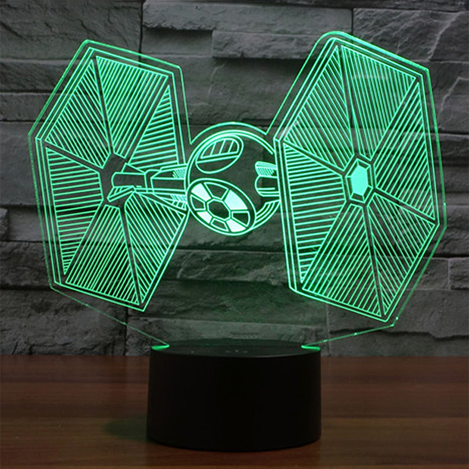 3d Star Wars Tie Fighter Led Desk Lamp Night Light Touch Switch for proportions 950 X 950