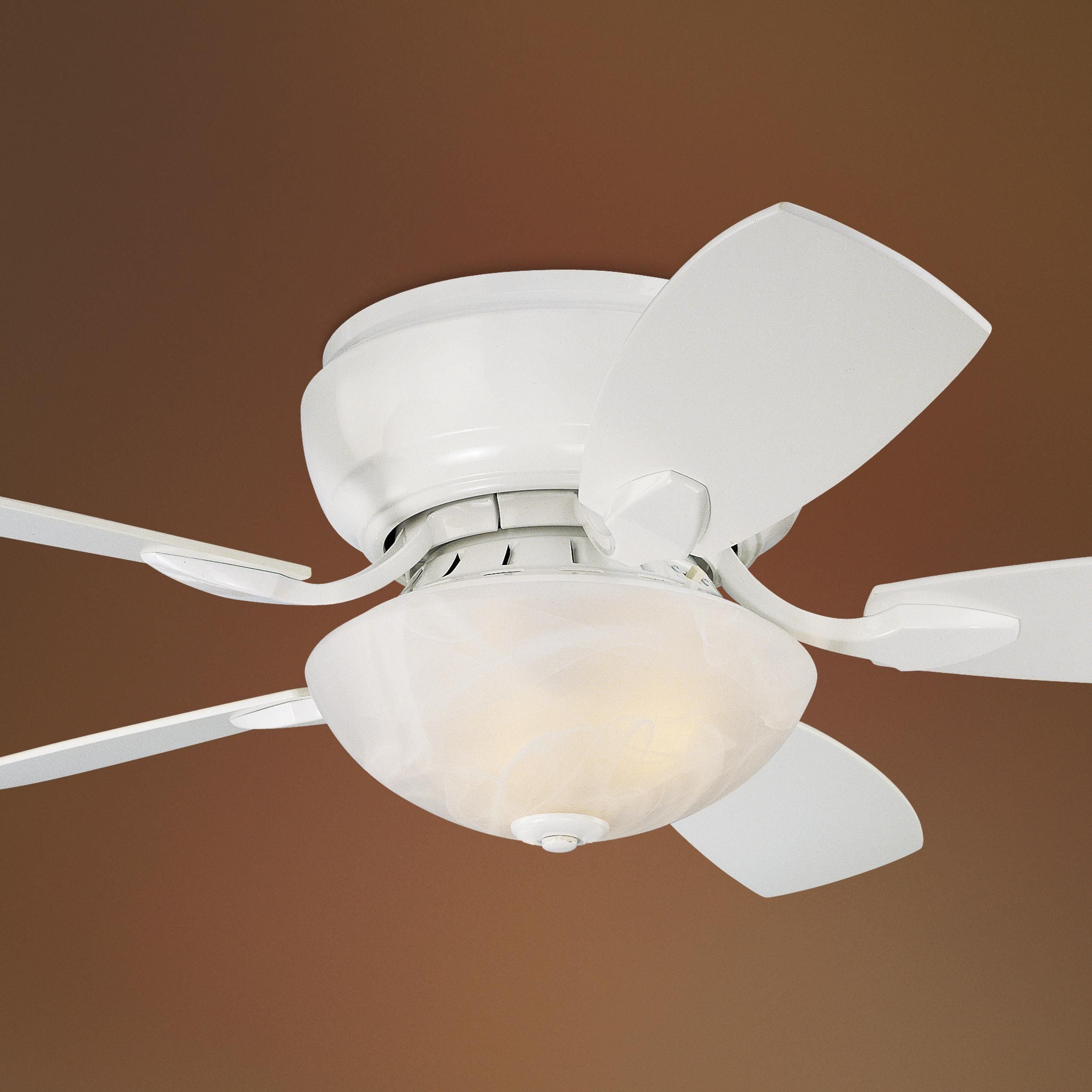 44 Casa Habitat White Finish Hugger Ceiling Fan Lampsplus inside measurements 2440 X 2440