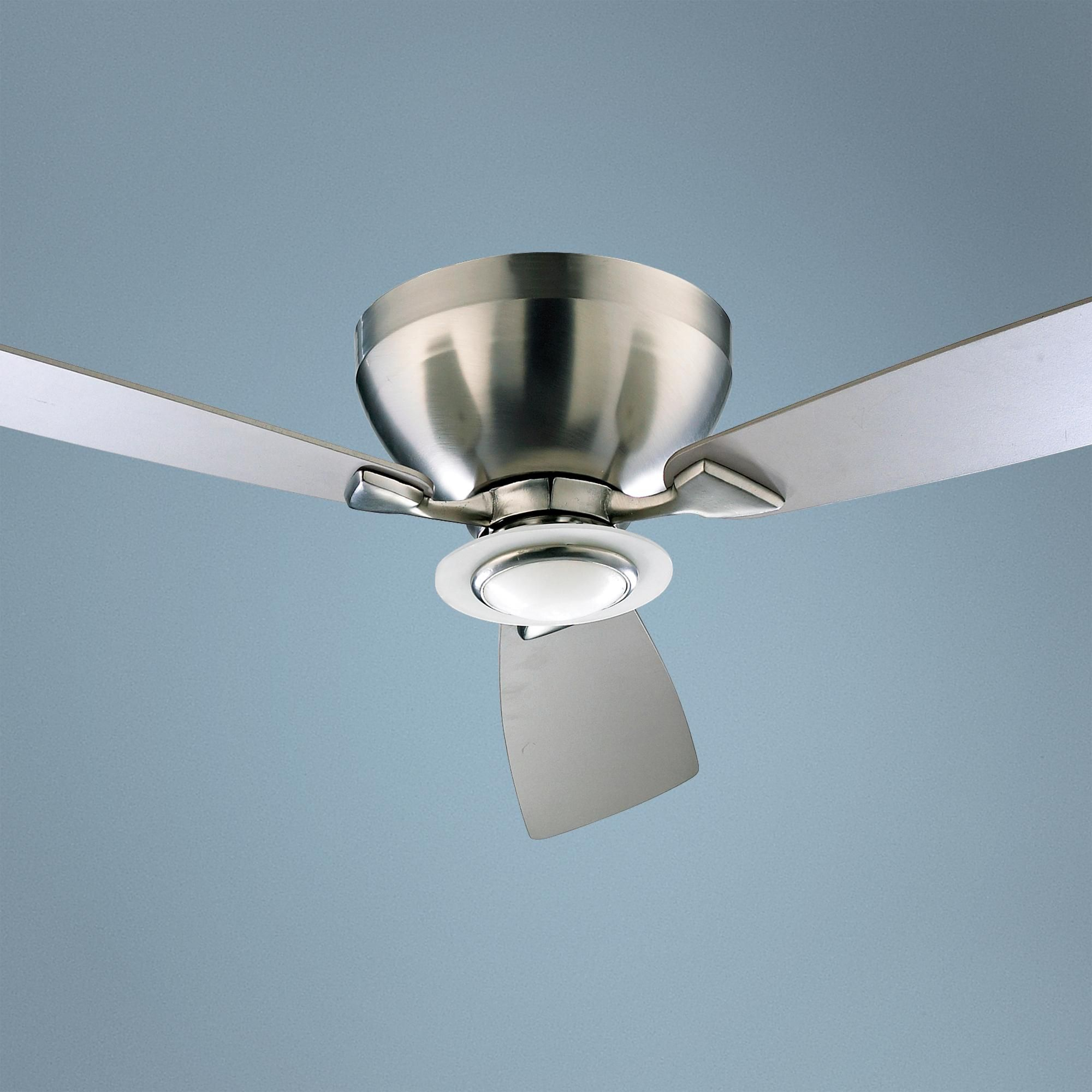 44 Nikko Satin Nickel Hugger Ceiling Fan Lampsplus inside measurements 2000 X 2000