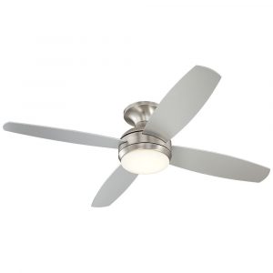 52 Casa Elite Brushed Nickel Led Hugger Ceiling Fan Style within measurements 1000 X 1000