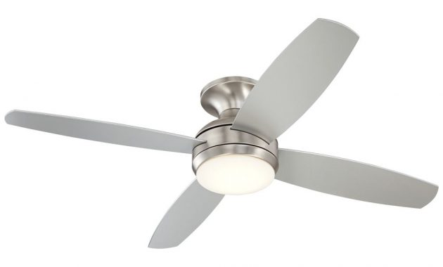 52 Casa Elite Brushed Nickel Led Hugger Ceiling Fan Style within measurements 1000 X 1000