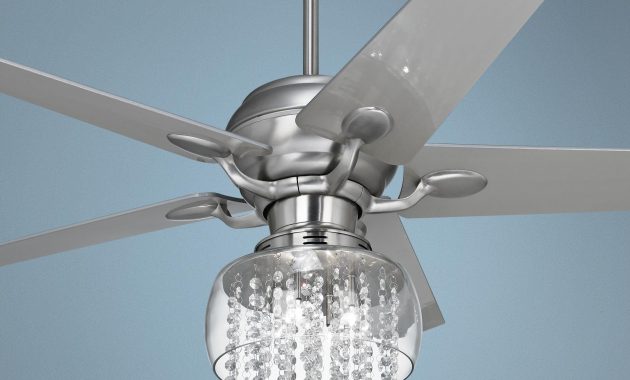 52 Casa Optima Brushed Steel And Crystal Ceiling Fan in size 2000 X 2000