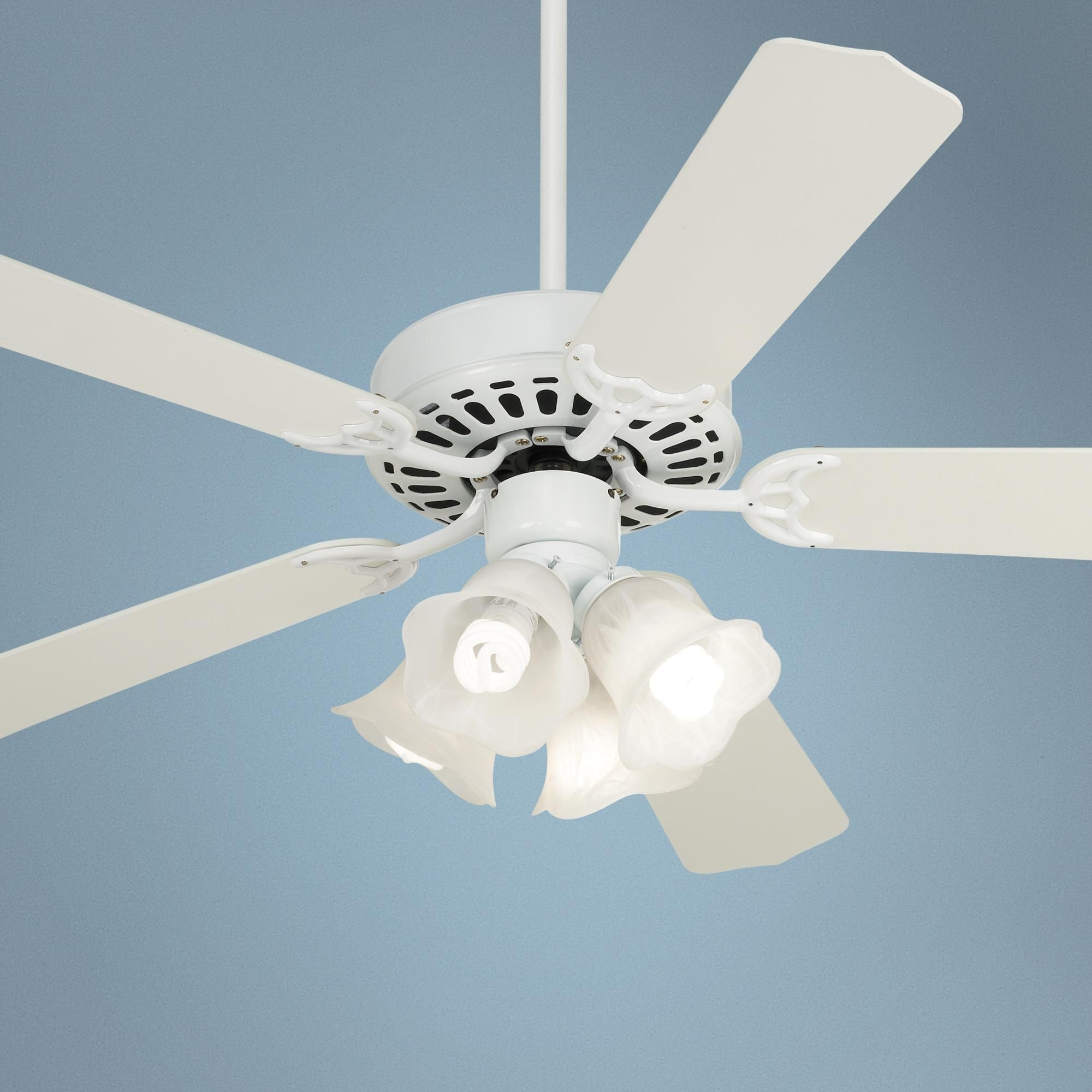 52 White Knight White Ceiling Fan With Light Kit Lamps with regard to measurements 2000 X 2000