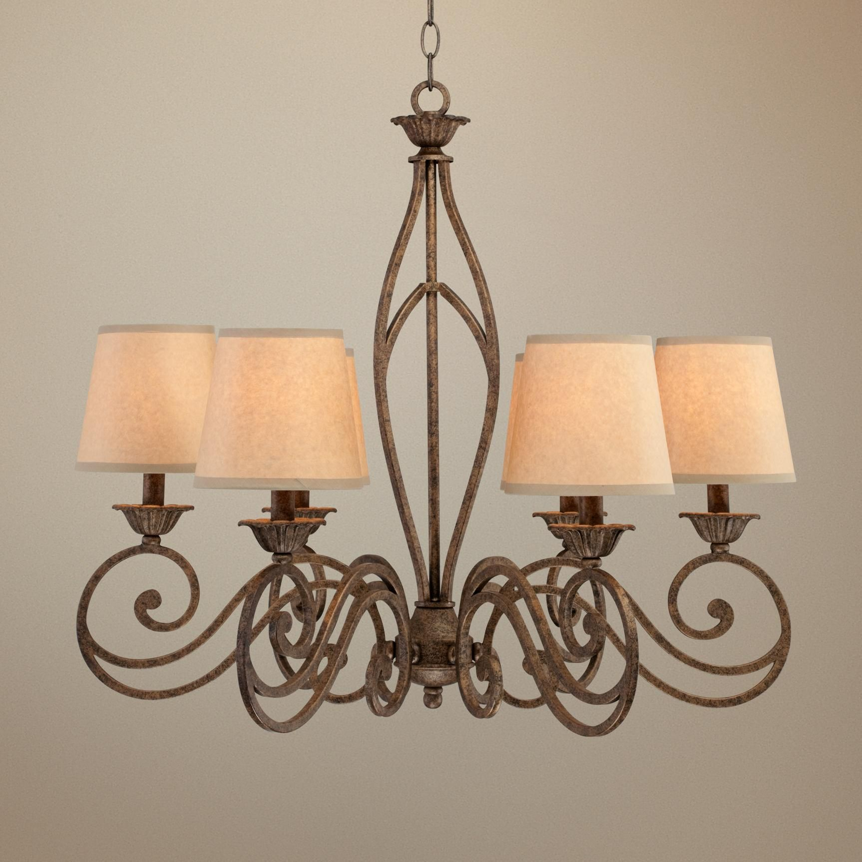 6 Light Bronze Iron Chandelier Lampsplus Home Decor in proportions 1726 X 1726