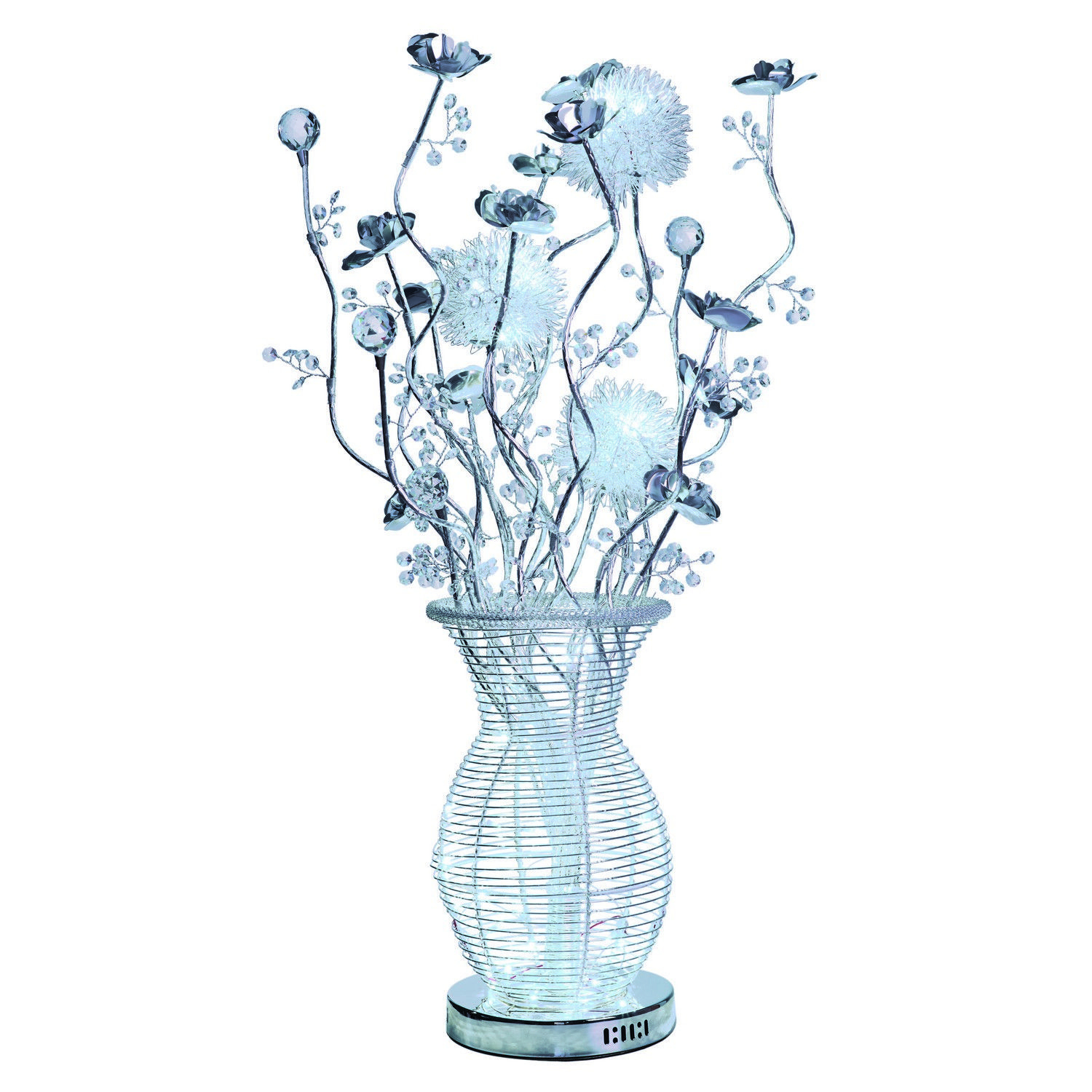 60 Led Chrome And Crystal Vase Floor Light Vase With for dimensions 1500 X 1500