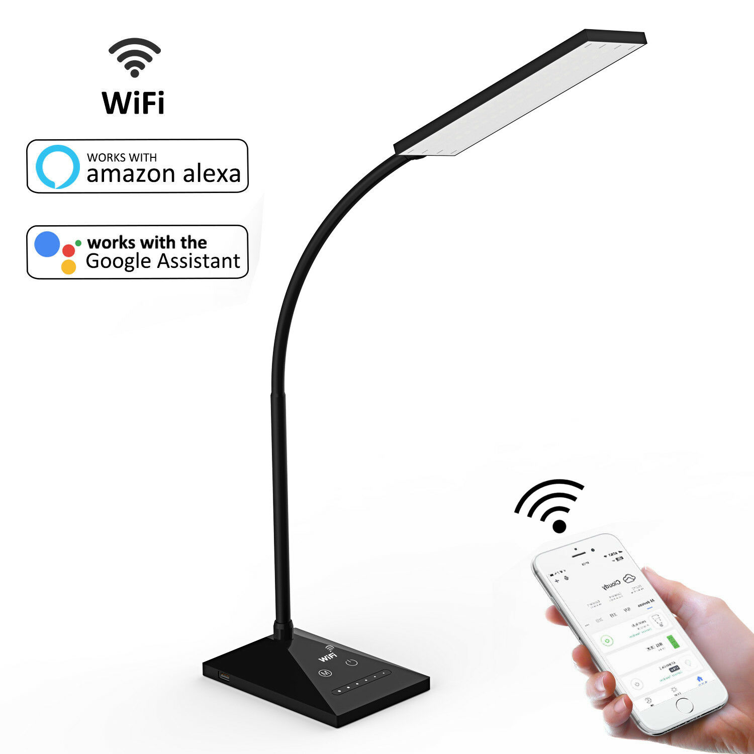 72 Led Smart Desk Lamp Wifi Alexa Voice Control Table Lamp Night Light Usb Port intended for proportions 1500 X 1500