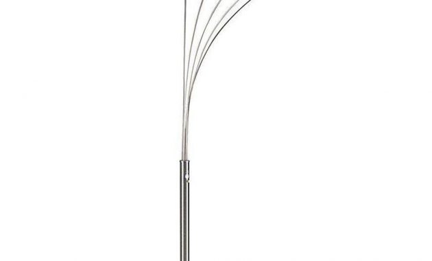 84 In 5 Arms Satin Nickel Arch Floor Lamp for sizing 1000 X 1000