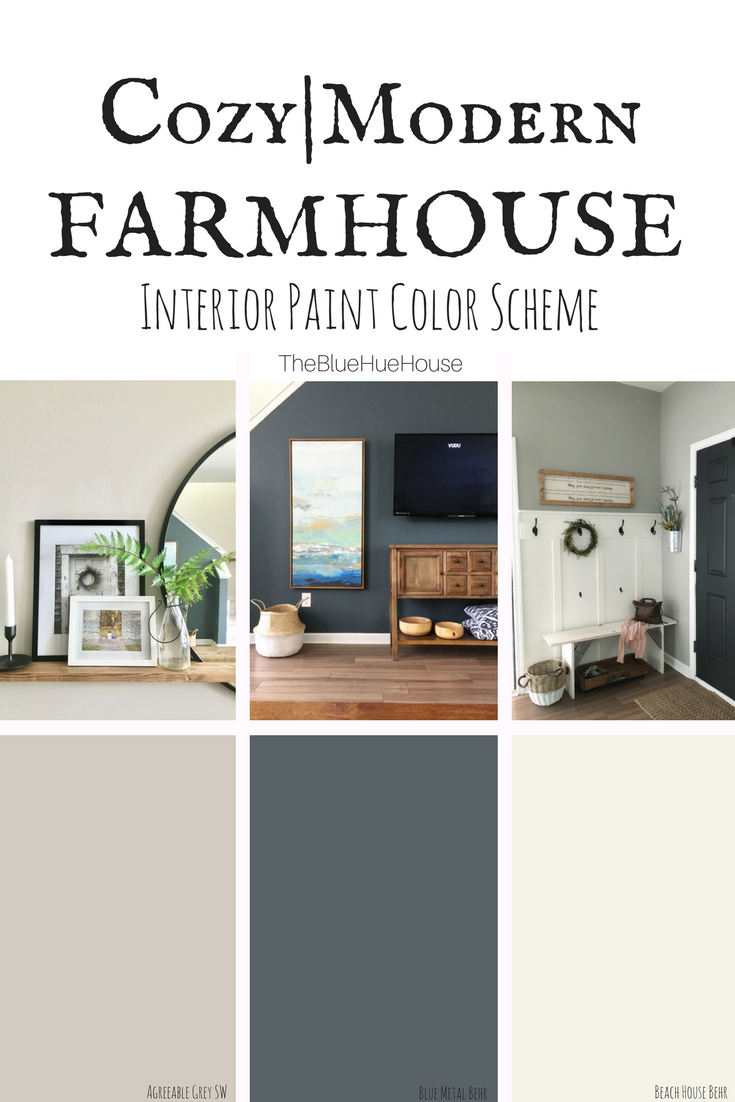 A Cozy Modern Farmhouse Color Scheme The Blue Hue House for dimensions 735 X 1102