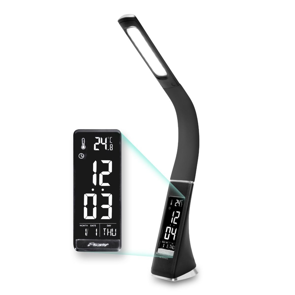 Activiva Led Desk Lamp With Clock And Calendar with proportions 1200 X 1200