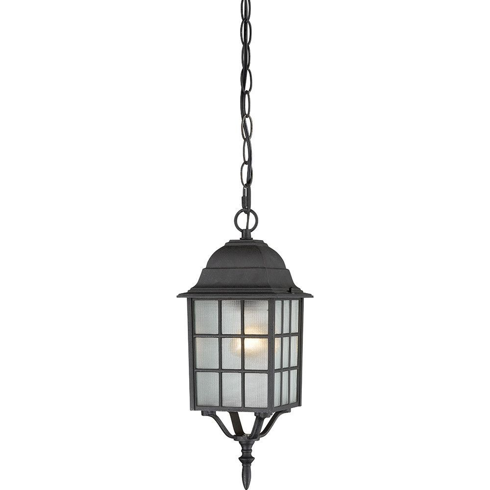 Adams 1 Light 16 Outdoor Hanging W Frosted Glass intended for measurements 1000 X 1000