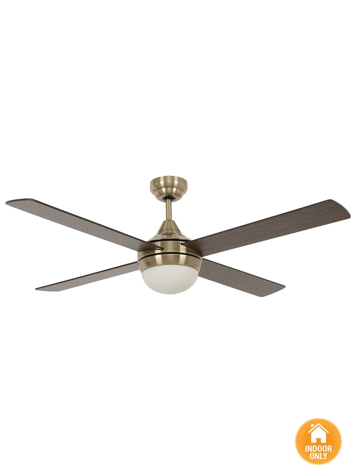 Airlie Ii 132cm Fan And Light In Antique Brass Fan in size 1200 X 1600