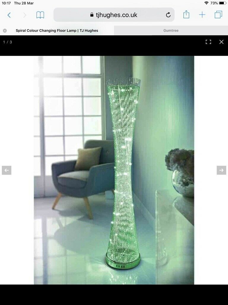 Aluminium Spiral Floor Lamp Colour Changing In Sandiacre Nottinghamshire Gumtree intended for proportions 768 X 1024