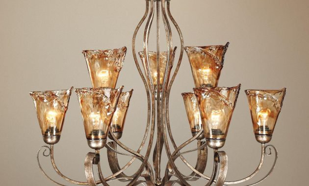 Amber Scroll 35 12 Wide Art Glass Chandelier 66491 with regard to size 1500 X 1500