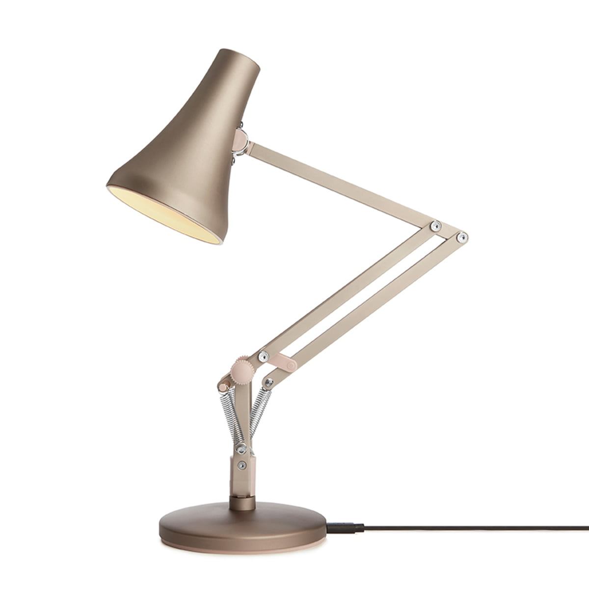 Anglepoise 90 Mini Mini Led Table Light Warm Silver Blush with dimensions 1200 X 1200