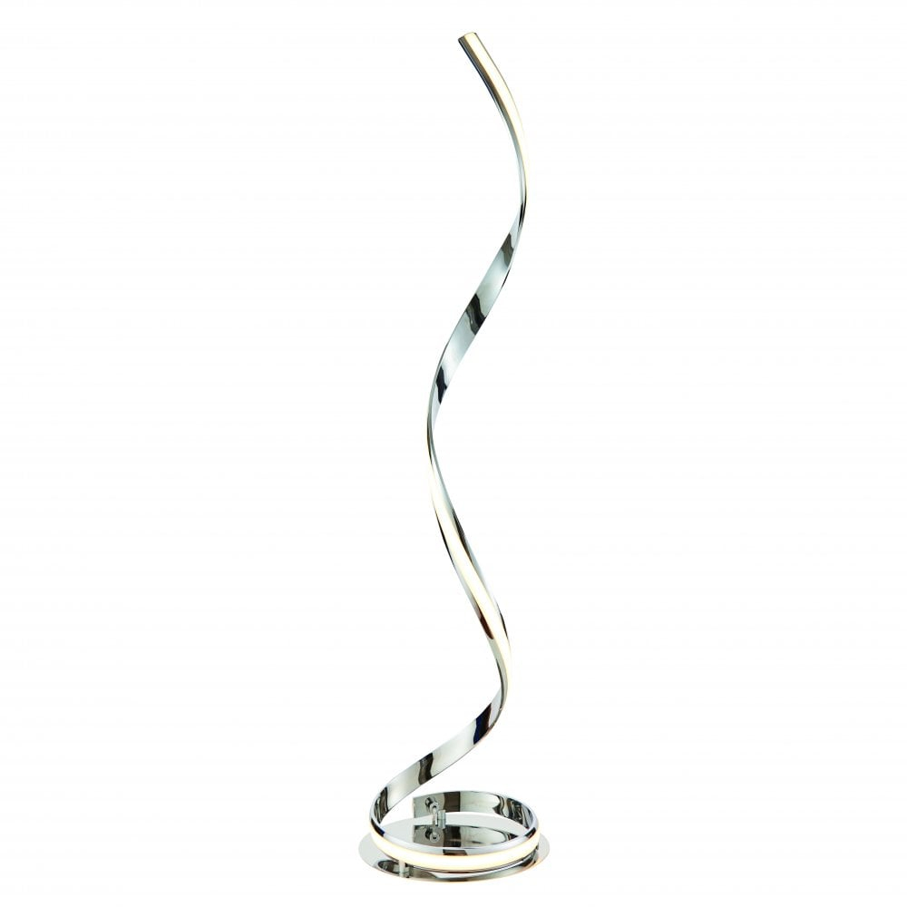 Aria Floor Lamp Chrome Curves Contemporary Led intended for size 1000 X 1000