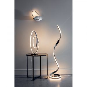 Aria Modern Chrome Led Swirl Table Lamp within dimensions 1000 X 1000