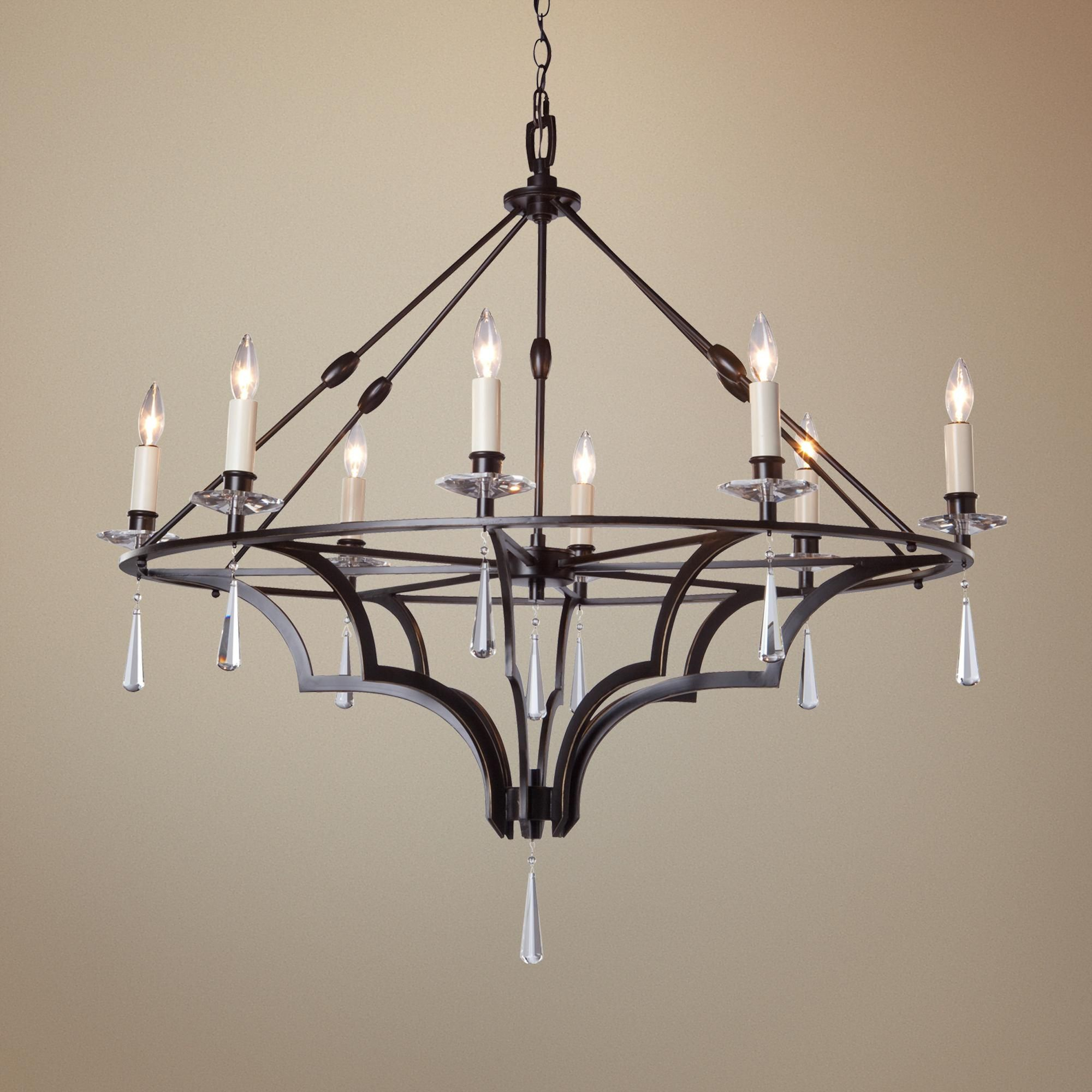 Artcraft Balmoral 8 Light 46 Wide Oval Bronze Chandelier for measurements 2000 X 2000