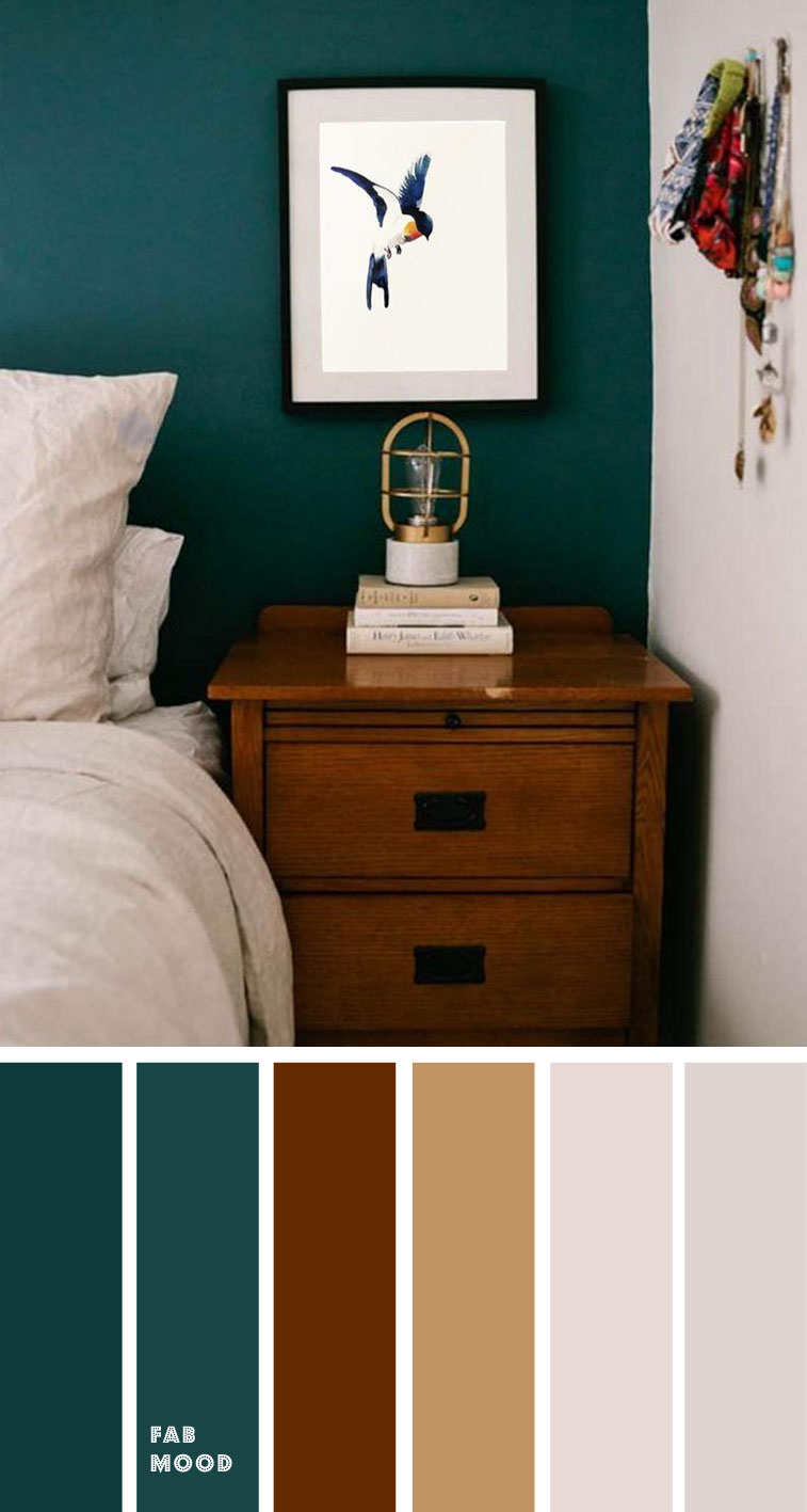 Beautiful Bedroom Color Scheme Dark Green And Brown with regard to size 757 X 1417