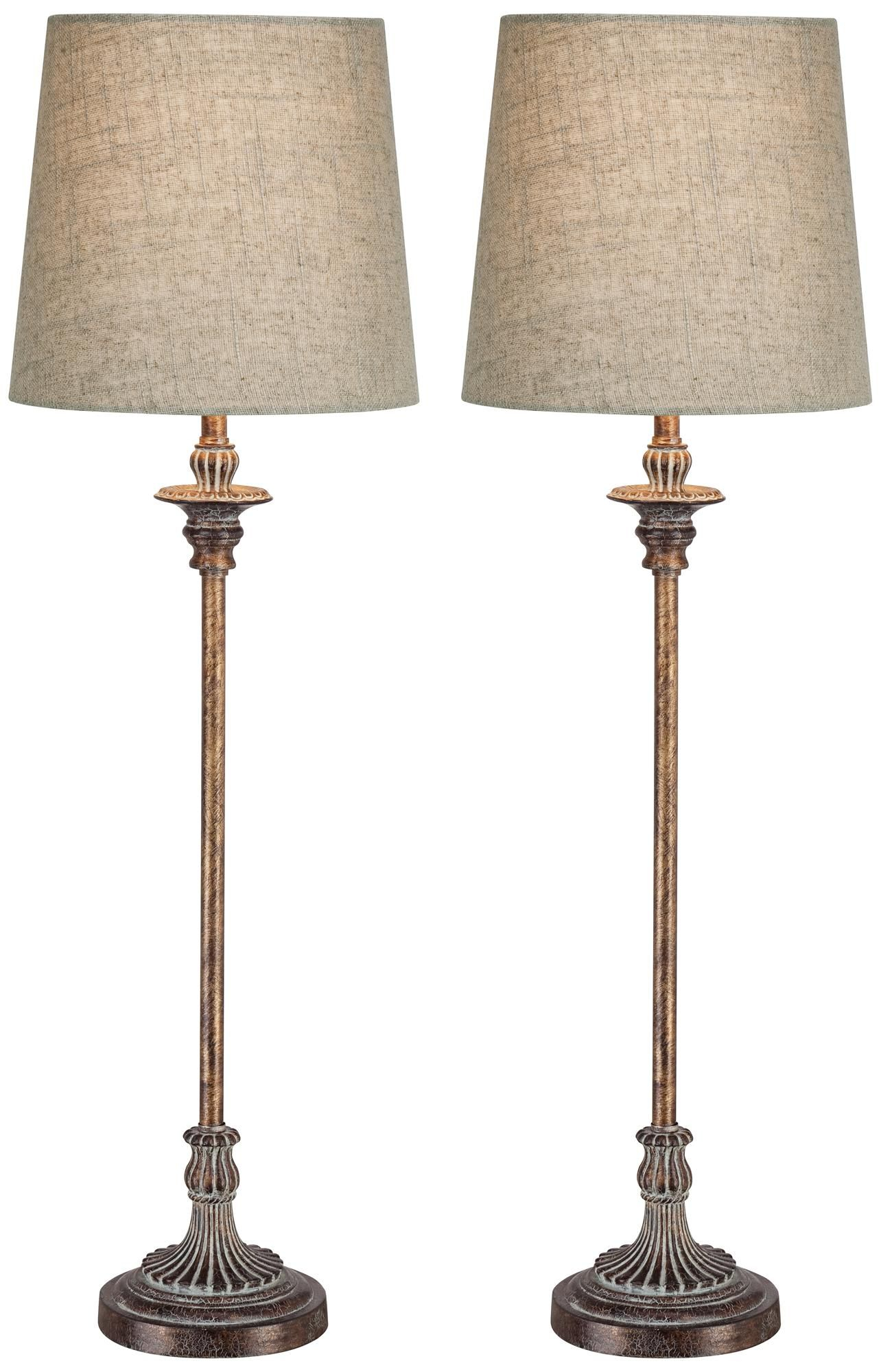 Bentley Weathered Brown Buffet Table Lamp Set Of 2 17p69 inside sizing 1284 X 2000