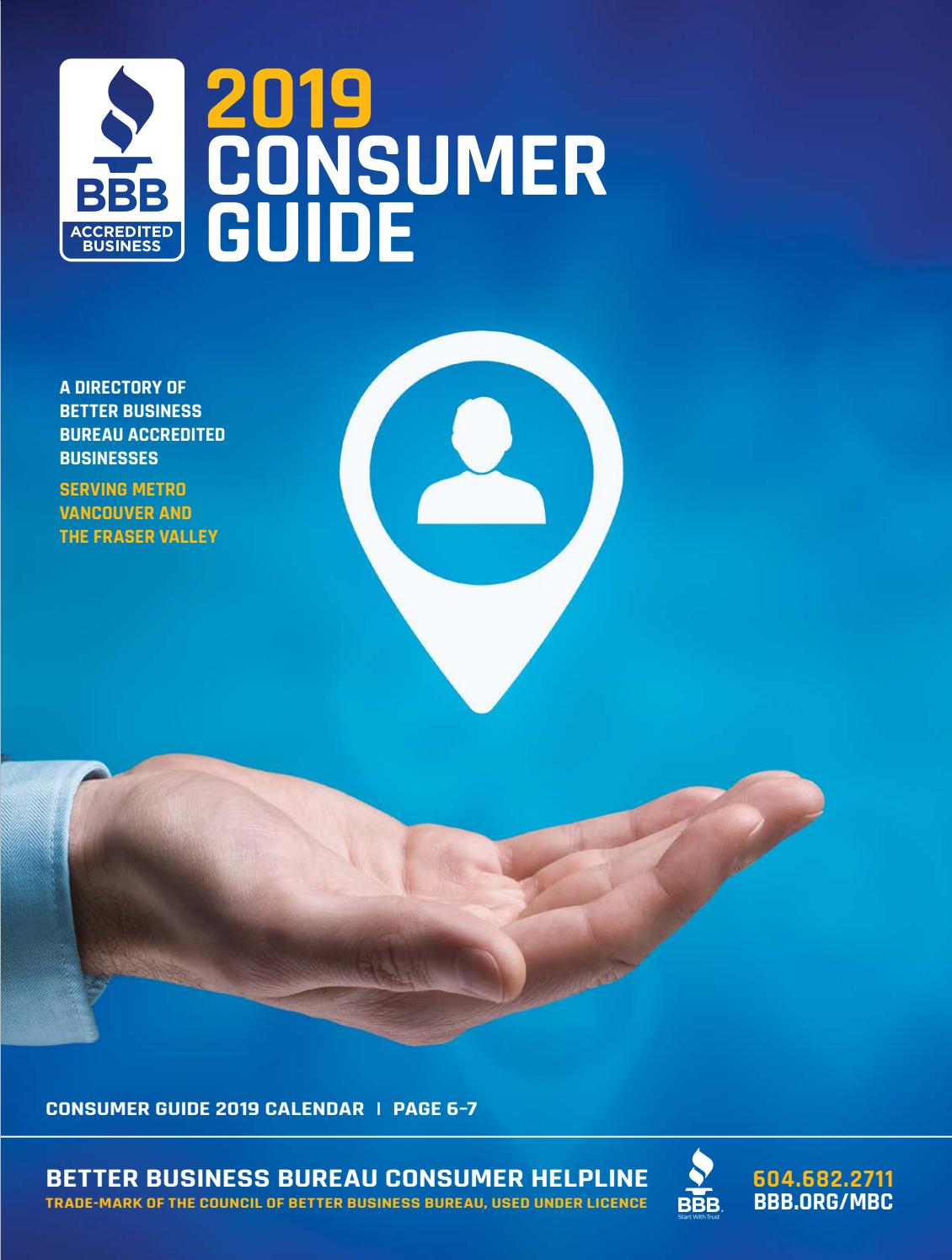 Better Business Bureau Consumer Guide 2019 Business In with regard to size 1130 X 1495