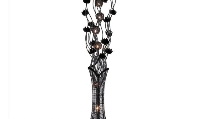 Black Flower Metal Floor Lamp intended for size 1500 X 1500