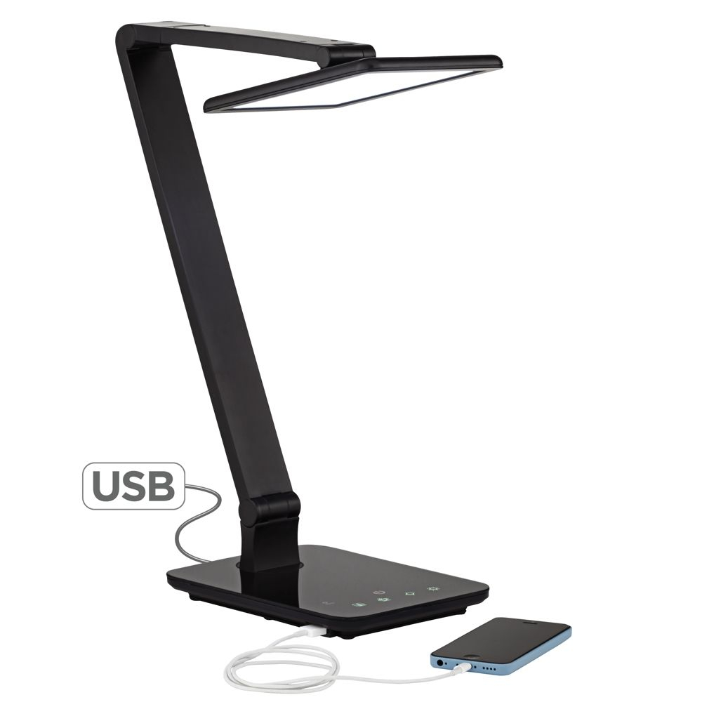 Brady Smart Touch Black Led Desk Lamp With Usb Port Style with regard to dimensions 1000 X 1000